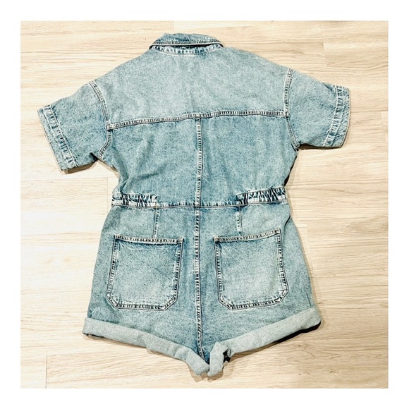 We the Free, XL, Denim Romper, Shirttails, Free People, Light Marrakesh, NWT! - Picture 11 of 14